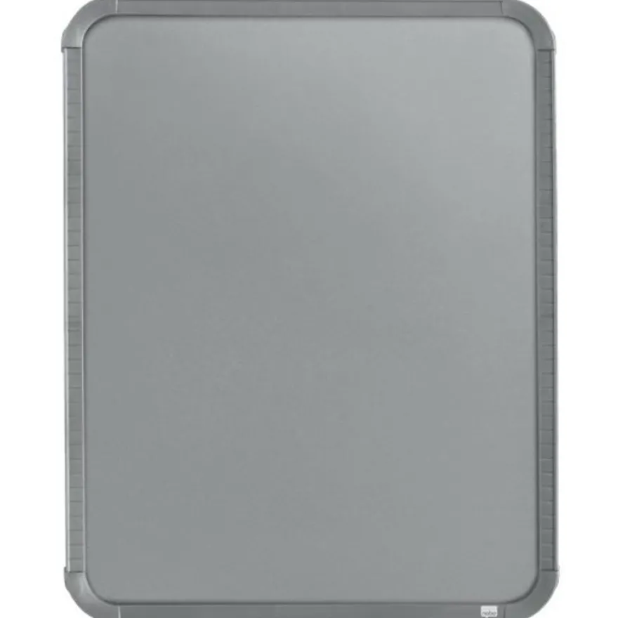 Nobo - Tableau couleur argenté Slimline en acier laqué - 360 x 280 mm