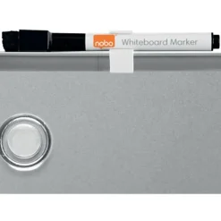 Nobo - Tableau couleur argenté Slimline en acier laqué - 360 x 280 mm