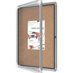 Nobo - Vitrine d'affichage - 4 feuilles A4 - surface liege - porte battante - 49,3 x 66,7 x 4,3 cm
