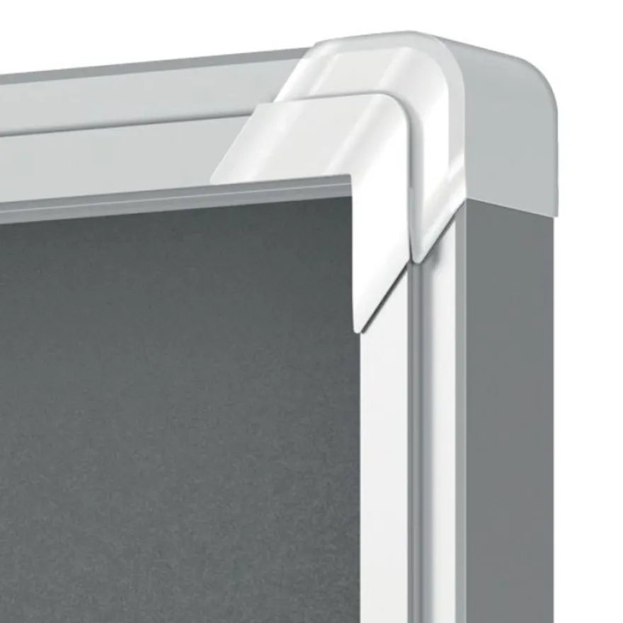 Nobo - Vitrine d'affichage - 6 feuilles A4 - surface en feutre gris - porte battante - 70,8 x 66,7 x 4,3 cm