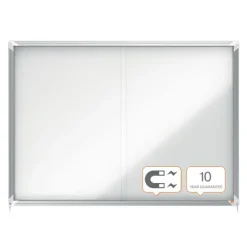 Nobo - Vitrine d'affichage - 18 feuilles A4 - surface magnetique - porte coulissante - 135,2 x 96,7 x 6,3 cm