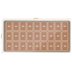 Nobo - Vitrine d'affichage - 27 feuilles A4 - surface liege - porte coulissante - 199,7 x 96,7 x 6,3 cm