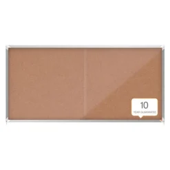 Nobo - Vitrine d'affichage - 27 feuilles A4 - surface liege - porte coulissante - 199,7 x 96,7 x 6,3 cm