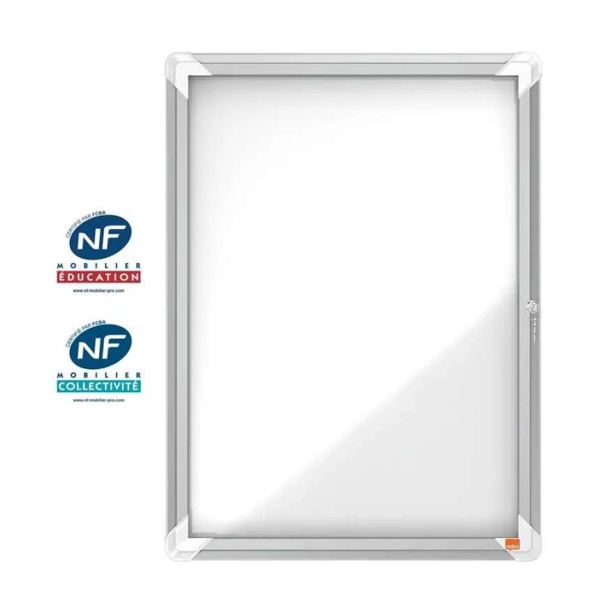 Nobo - Vitrine d'affichage - 4 feuilles A4 - surface magnetique - porte battante - 49,3 x 66,7 x 4,3 cm