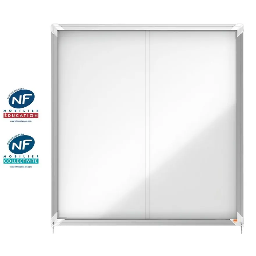 Nobo - Vitrine d'affichage - 12 feuilles A4 - surface magnetique - porte coulissante - 92,2 x 96,7 x 6,3 cm