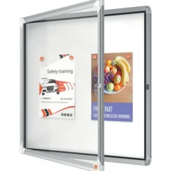 Nobo - Vitrine d'affichage - 6 feuilles A4 - surface magnetique - porte battante - 70,8 x 66,7 x 4,3 cm