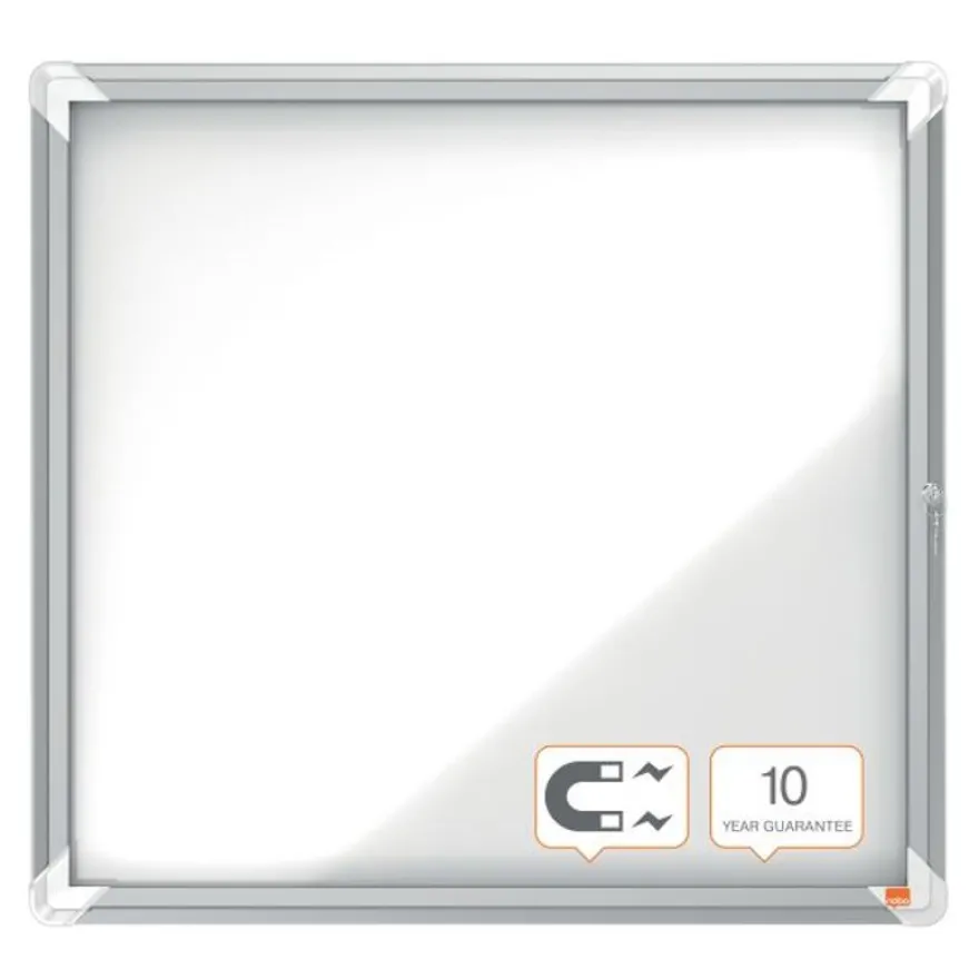 Nobo - Vitrine d'affichage - 6 feuilles A4 - surface magnetique - porte battante - 70,8 x 66,7 x 4,3 cm