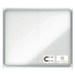 Nobo - Vitrine d'affichage - 15 feuilles A4 - surface magnetique - porte coulissante - 113,7 x 96,7 x 6,3 cm