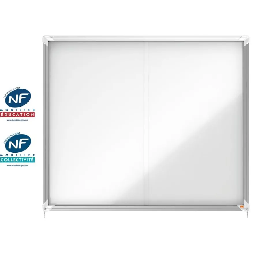 Nobo - Vitrine d'affichage - 15 feuilles A4 - surface magnetique - porte coulissante - 113,7 x 96,7 x 6,3 cm