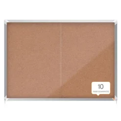 Nobo - Vitrine d'affichage - 18 feuilles A4 - surface liege - porte coulissante - 135,2 x 96,7 x 6,3 cm