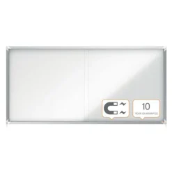 Nobo - Vitrine d'affichage - 27 feuilles A4 - surface magnetique - porte coulissante - 199,7 x 96,7 x 6,3 cm