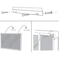 Nobo - Vitrine d'affichage - 8 feuilles A4 - surface magnetique - porte coulissante - 92,2 x 66,5 x 6,3 cm
