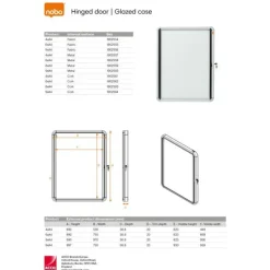 Nobo - Vitrine d'affichage - 8 feuilles A4 - surface magnetique - porte battante - 92,3 x 66,7 x 4,3 cm