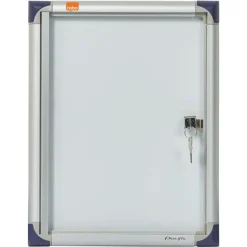 Nobo - Vitrine d'intérieur extra plate - 1 feuilles A4 - surface magnetique - porte battante - 30 x 38,5 x 2,5 cm