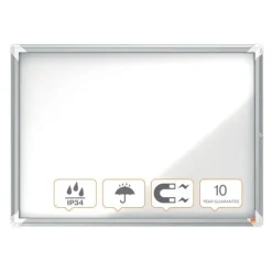 Nobo - Vitrine extérieure - 8 feuilles A4 - Surface magnétique - porte battante - 92,3 x 66,7 x 4,3 cm