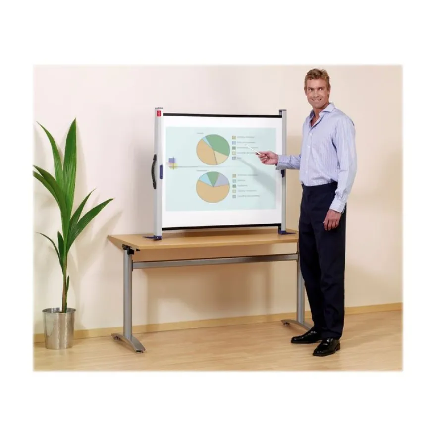 NOBO écran de projection portable avec support de pose sur table - 104 x 75 cm