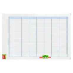Nobo Performance - Planning effaçable à sec - hebdomadaire - 900 x 600 mm - 24 lignes 7 colonnes - magnétique
