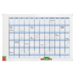 Nobo Performance - Planning effaçable à sec - hebdomadaire - 900 x 600 mm - 24 lignes 7 colonnes - magnétique