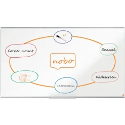 Nobo Premium Plus Widescreen - Tableau blanc émaillé - magnétique - 155 x 87 cm