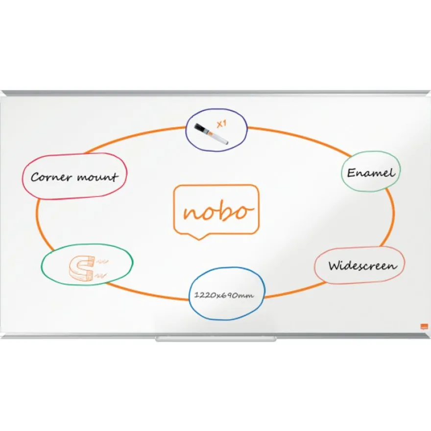 Nobo Premium Plus Widescreen - Tableau blanc émaillé - magnétique - 122 x 69 cm