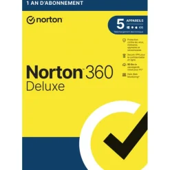 Norton Lefelock 360 deluxe 50Go de sauvegarde sécurisée sur le Cloud - Code d'activation envoyé par email valable pour appareil pendant 1 an