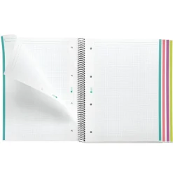 Notebook Aurora, Couverture souple, A4, quadrillage 5x5 mm, 120 feuilles de 4 couleurs, Miquelrius, Iceland.