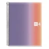 Notebook Aurora, Couverture souple, A4, quadrillage 5x5 mm, 120 feuilles de 4 couleurs, Miquelrius, Provence.