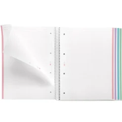 Notebook Aurora, Couverture souple, A4, quadrillage 5x5 mm, 120 feuilles de 4 couleurs, Miquelrius, Santorini.
