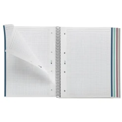 Notebook Eco Design, Carton recyclé, A4, quadrillage 5x5 mm, 120 feuilles de 4 couleurs, Miquelrius, Kraft.