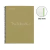 Notebook Eco Emotions, Carton recyclé, A4, quadrillage 5x5 mm, 80 feuilles de 1 couleur, Miquelrius, Vert.