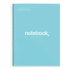 Notebook Emotions, Couverture rigide, A4, quadrillage 5x5 mm, 80 feuilles de 1 couleur, Miquelrius, Bleu Ciel.