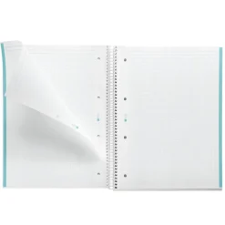 Notebook Emotions, Couverture rigide, A4, quadrillage 5x5 mm, 80 feuilles de 1 couleur, Miquelrius, Bleu Ciel.