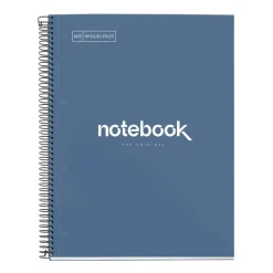 Notebook Emotions, Couverture rigide, A4, lignes horizontales 7 mm, 120 feuilles de 5 couleurs, Miquelrius, Marine.