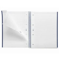 Notebook Emotions, Couverture rigide, A4, lignes horizontales 7 mm, 80 feuilles de 1 couleur, Miquelrius, Marine.