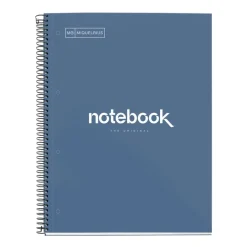 Notebook Emotions, Couverture rigide, A4, lignes horizontales 7 mm, 80 feuilles de 1 couleur, Miquelrius, Marine.
