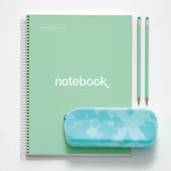 Notebook Emotions, Couverture rigide, A4, lignes horizontales 7 mm, 120 feuilles de 5 couleurs, Miquelrius, Menthe.