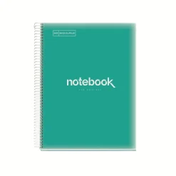 Notebook Emotions, Couverture souple, A4, séyès, 80 feuilles de 1 couleur, Miquelrius, Turquoise.