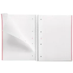Notebook Emotions, Couverture rigide, A4, quadrillage 5x5 mm, 80 feuilles de 1 couleur, Miquelrius, Rose.