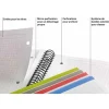 Notebook Emotions, Couverture rigide, A4, lignes horizontales 7 mm, 120 feuilles de 5 couleurs, Miquelrius, Bleu Ciel.