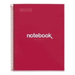Notebook Emotions, Couverture rigide, A4, lignes horizontales 7 mm, 120 feuilles de 5 couleurs, Miquelrius, Rouge.