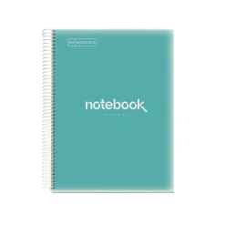 Notebook Emotions, Couverture souple, A4, séyès, 80 feuilles de 1 couleur, Miquelrius, Bleu Ciel.