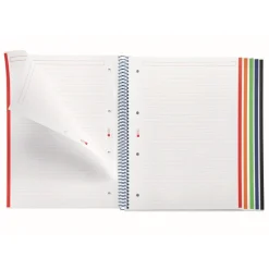 Notebook Emotions, Couverture souple, A4, lignes horizontales 7 mm, 120 feuilles de 5 couleurs, Miquelrius, Bleu Marine.