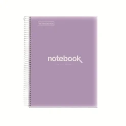 Notebook Emotions, Couverture souple, A4, séyès, 80 feuilles de 1 couleur, Miquelrius, Lilas.