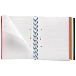 Notebook Emotions, Couverture souple, A5, lignes horizontales 7 mm, 120 feuilles de 5 couleurs, Miquelrius, Bleu Ciel.