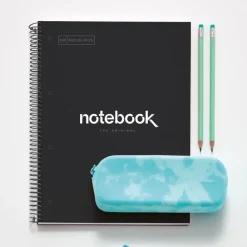 Notebook Emotions, Couverture rigide, A4, quadrillage 5x5 mm, 80 feuilles de 1 couleur, Miquelrius, Noir.