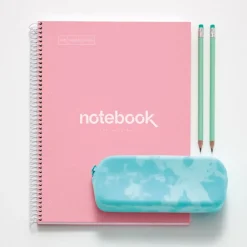 Notebook Emotions, Couverture rigide, A4, lignes horizontales 7 mm, 80 feuilles de 1 couleur, Miquelrius, Rose.