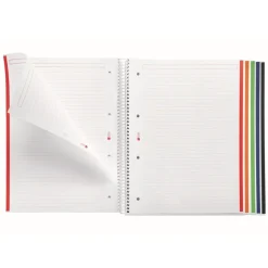 Notebook Emotions, Couverture rigide, A4, lignes horizontales 7 mm, 120 feuilles de 5 couleurs, Miquelrius, Gris.
