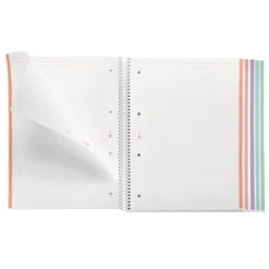 Notebook Emotions, Couverture rigide, A4, lignes horizontales 7 mm, 120 feuilles de 5 couleurs, Miquelrius, Rose.