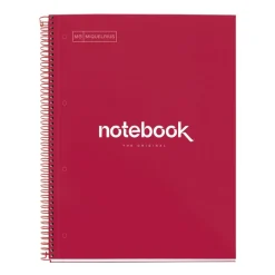 Notebook Emotions, Couverture rigide, A4, lignes horizontales 7 mm, 80 feuilles de 1 couleur, Miquelrius, Rouge.