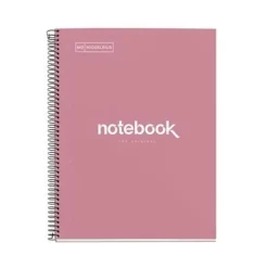 NOTEBOOK MIQUELRIUS - Cahier à spirale A4 (21x29,7 cm) - 160 pages - petits carreaux (5x5) - rose poudré